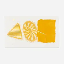 Black Star (Orange 2nd State) by James Rosenquist, 1978, etching and aquatint in colors, sold Aug 2021