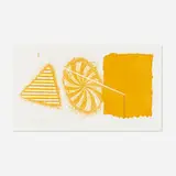 James Rosenquist, Black Star (Orange 2nd State), 1978, etching and aquatint in colors