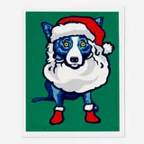 Ho-Ho-Ho by George Rodrigue, 2000, screenprint in colors, sold Aug 2021