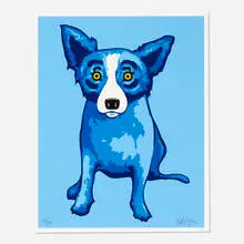 George Rodrigue, Blue Skies Shining on Me, 2005, screenprint in colors