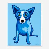 Blue Skies Shining on Me by George Rodrigue, 2005, screenprint in colors, sold Aug 2021