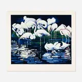 Lowell Nesbitt, Flamingo, 1981, screenprint in colors