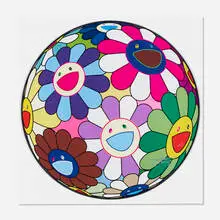 Flower Dumpling by Takashi Murakami, 2013, offset lithograph in colors, sold Aug 2021