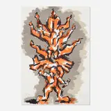Jacques Lipchitz, Tree of Life, 1972, lithograph in colors on Magnani paper