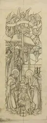 George Daniels (1854-1940) 'Nativity' by George Daniels, a full-size stained glass design for Horley Church, sold Oct 2021