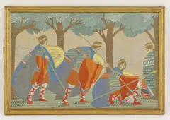 Marjorie Hayes, Marjorie Hayes (1913-2005) 'The Three Sons of Usna' an embroidered panel
