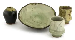 Mike Dodd (b.1943) by Mike Dodd, two stoneware yunomi, sold Oct 2021