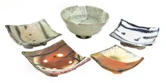 Marcus O'Mahony, 'Marcus O'Mahony (b.1952), four stoneware and slab built dishes