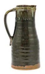 Mike Dodd, Mike Dodd (b.1943) a stoneware ewer, in a tenmoku glaze