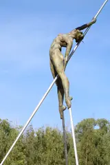Nicolas Lavarenne, Nicolas Lavarenne (French, 1953, a patinated bronze and stainless steel sculpture