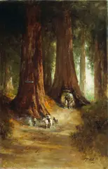 Big trees by Thomas Hill, 1903, oil on canvas, sold Apr 2010