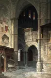Edwin Deakin, Entrance To Henry VII Chapel, Westminister Abbey, 1898, oil on canvas