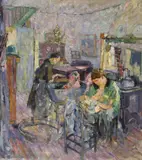 Joseph Raphael, Interior with women and children