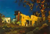 Will Sparks, Mexican village, near Ensenada, oil on canvas