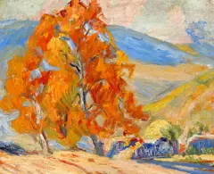 Orange trees by Selden Connor Gile, oil on board, sold Apr 2010