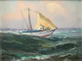 Albert DeRome, Evening, Half Ring, Monterey Bay, April 1947; Monterey Coast, Pt. Pinos (Two)