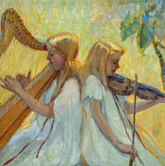 Donna N. Schuster, The concert, oil on canvas