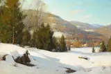 Allen Dean Cochran, Snow clad slopes, oil on canvas