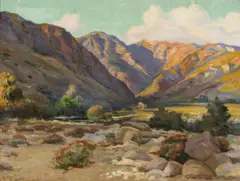 Sespe Canyon by Arthur Merton Hazard, 1923, oil on canvas, sold Apr 2010