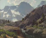 Edgar Alwin Payne, Shadow creek with Banner and Ritter Peaks in the distance, Western Sierras