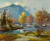 Jack Wilkinson Smith, Autumn gold (Rain shower in the Sierras)