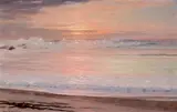 Charles Bradford Hudson, Carmel sunset, oil on masonite