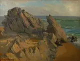 Franz Bischoff, Rocks and surf, Laguna Beach, California