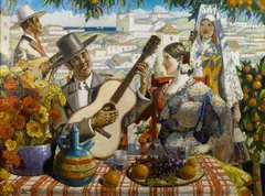 Hernando Gonzallo Villa, Encore (A sweet serenade), oil on canvas