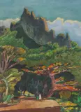 Millard Sheets, Road around Opuohu Bay, Moorea 1980