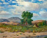 Albert Lorey Groll, Arizona; Mountain landscape; Desert tower (3), first, oil on canvas board; second, oil on canvas; third, oil on canvas board