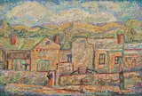Alfred Gwynne Morang, Town view, 1956, oil on masonite