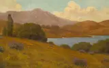 William Barr, View of Mt. Tamalpais, oil on canvas