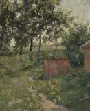 Lucy Bacon, The well by the path, oil on canvas
