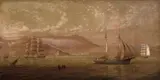 George Henry Burgess, Boats on San Francisco Bay, oil on canvas