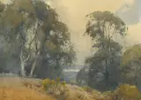 Percy Gray, Marin Landscape, watercolor and pencil on paper