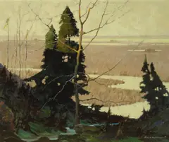 Roy Martell Mason, Turkey Point marshes, oil on canvas