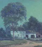 Arthur Gibbes Burton, August Night, oil on canvas