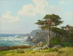 Albert Thomas Derome, Old Seventeen Mile Road, oil on canvasboard