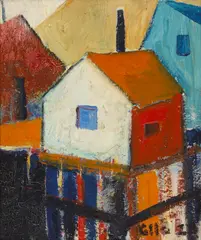 'House Pattern' by Selden Connor Gile, 1925, oil on board, sold Nov 2009