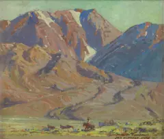 Bringing Home the Herd by Jack Wilkinson Smith, oil on canvas, sold Nov 2009