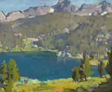 High Sierra lake scene by Edgar Alwin Payne, oil on canvas, sold Nov 2009
