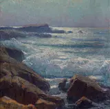Waves on the California Coast by Edgar Alwin Payne, oil on canvas, sold Nov 2009