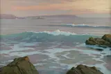 Roi Clarkson Colman, Laguna Sunset (Over the Rocks-), oil on canvas