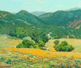 Southern California Hills by Granville Redmond, oil on canvas, sold Nov 2009