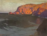 'Santa Cruz Island' by Edgar Alwin Payne, oil on canvas stretched over board, sold Nov 2009