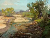 View to the Bridge, Arroyo Seco by Franz Bischoff, oil on canvas, offered Nov 2009