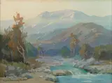 Misty Stream by Marion Wachtel, watercolor on paper, sold Nov 2009