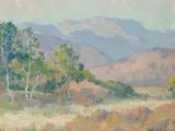 In the Mountains by Maurice Braun, oil on board, offered Nov 2009