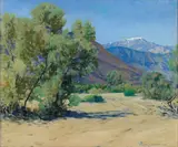 William Alexander Griffith, A view of snowcapped San Jacinto, oil on canvas