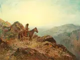 Henry Raschen, Canyon sunrise, oil on canvas